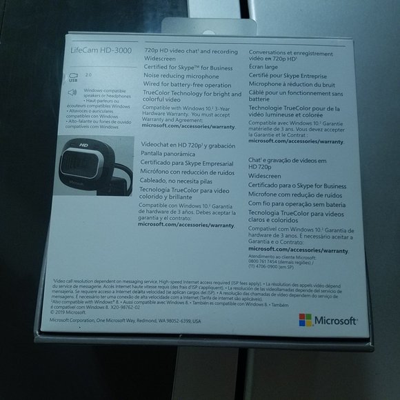 Microsoft LifeCam HD-3000 Webcam 720p Video NEW - Picture 2 of 3